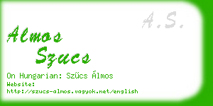 almos szucs business card