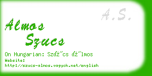 almos szucs business card